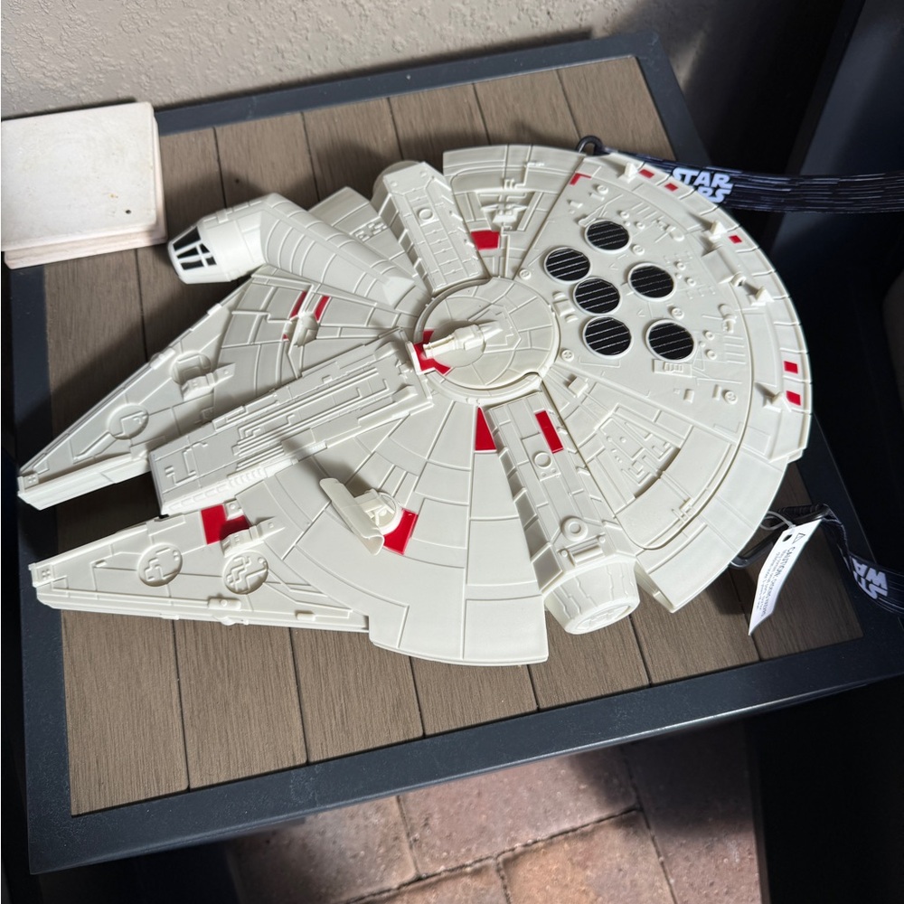 Star Wars Cream and Red Millennium Falcon popcorn bucket